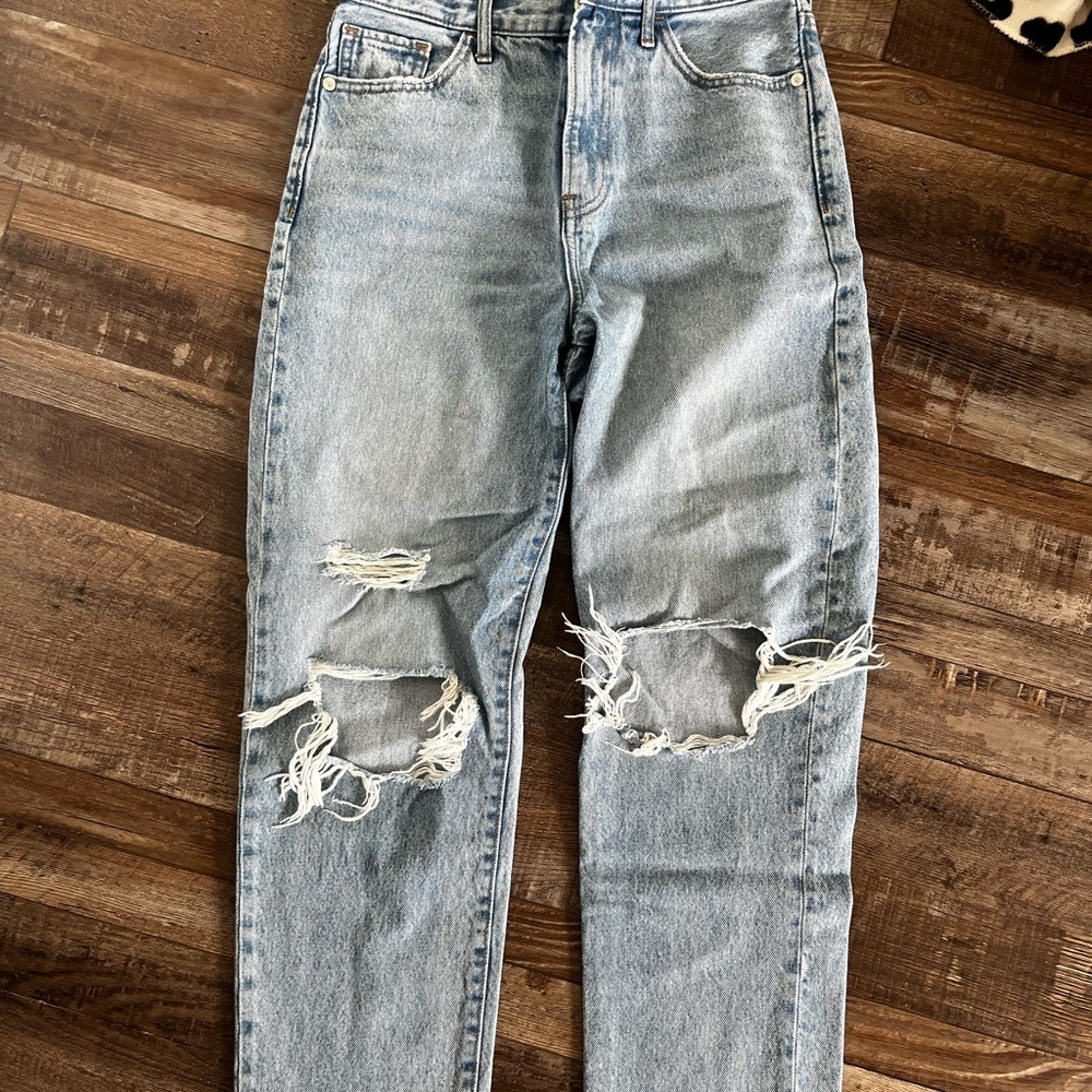 Distressed Light Blue Women's Jeans